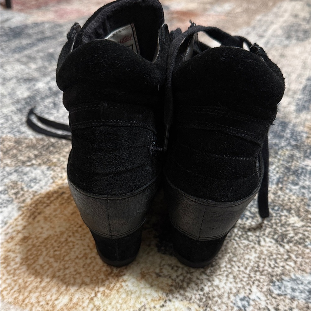 Ash Bowie Black High-Top Women's Wedge Sneakers - Picture 3 of 6